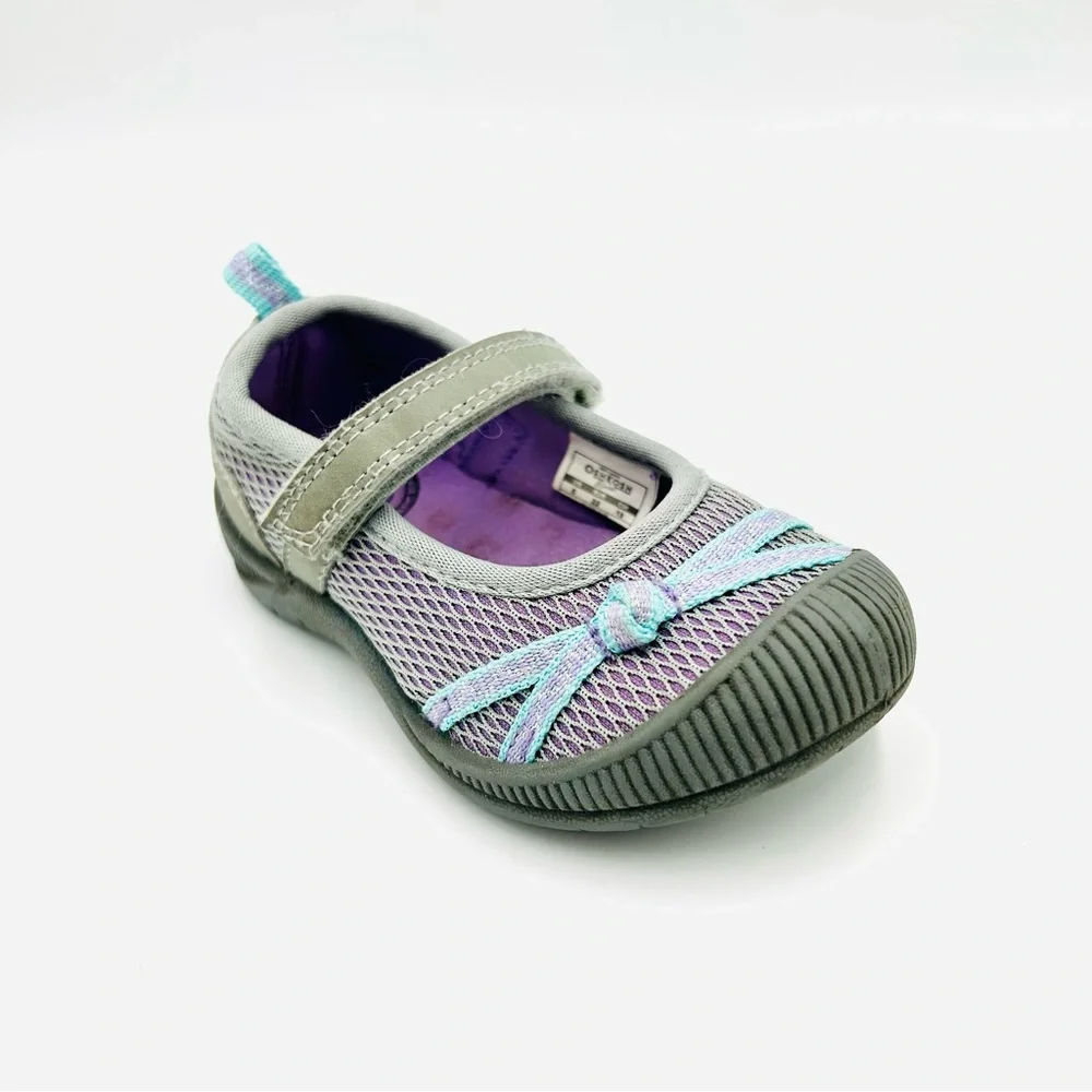 Oshkosh B’gosh shoes Blyss Mary Jane sandals loafers gray kids girl size 6